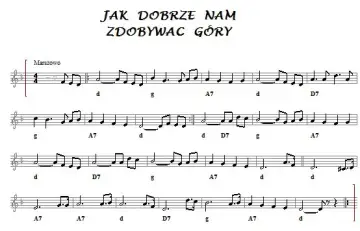 Jak dobrze nam zdobywać góry chwyty - proste akordy dla każdego