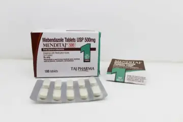 Lek na owsika na receptę MENDITAJ 500mg, szerokie spektrum działania. Opakowanie zawiera 100 tabletek.