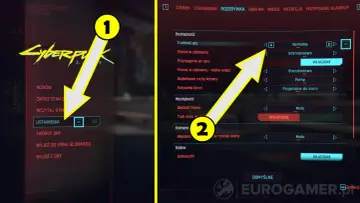 Cyberpunk 2077: ustawienia gry, gdzie można dostosować wysokie progi trudności i inne opcje rozgrywki.