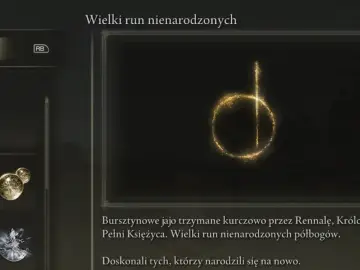 Wielki run nienarodzonych z Elden Ring, bursztynowe jajo Rennali. Symbolizuje odrodzenie półbogów.