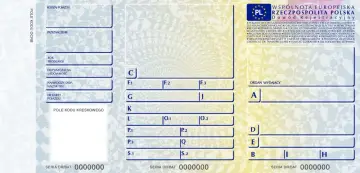 Dowód rejestracyjny pojazdu, z widocznym polem na datę pierwszej rejestracji w dowodzie.