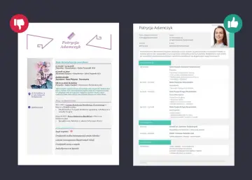 CV fryzjer wzór: Patrycja Adamczyk, doświadczona fryzjerka, poszukuje nowych wyzwań. Umiejętności: strzyżenie, koloryzacja, stylizacja.