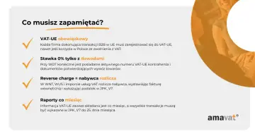 Co musisz zapamiętać o VAT-UE: obowiązek rejestracji, stawka 0% z dowodami, reverse charge i miesięczne raporty.