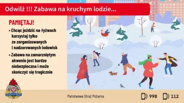 Zimowa zabawa na kruchym lodzie jest niebezpieczna. Czy łódź jest bezpiecznym miastem? Tylko zorganizowane lodowiska gwarantują bezpieczeństwo.