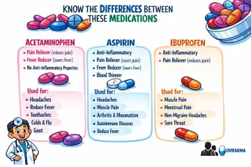 Porównanie leków: Acetaminophen, Aspiryna, Ibuprofen. Aspiryna, jako etopiryna, jest lekiem przeciwzapalnym i przeciwbólowym.