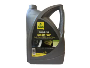 Bidon d'huile moteur 5L "RACING PRO 5W30 FAP" de Selection Emeraude.