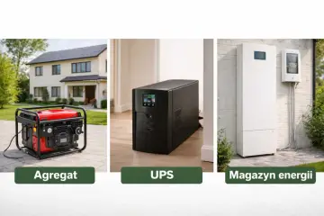 Agregat, UPS i magazyn energii – rozwiązania zapewniające zasilanie awaryjne domu.