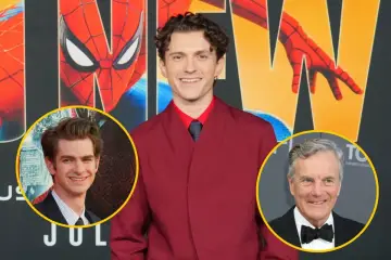 Tom Holland, Andrew Garfield i Willem Dafoe, gwiazdy filmów o Spider-Manie, na premierze.