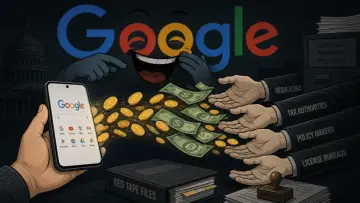 Złośliwy Google wypuszcza pieniądze do rąk regulatorów, urzędów skarbowych i innych, sugerując opłatę reprograficzną.