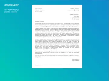 Wniosek o awans stanowiskowy wzór: list motywacyjny Anny Kowalskiej do Topes Bank, aplikacja na stanowisko Account Manager.