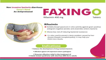 Ulotka leku FAXINGO z rifaximiną 400 mg. Opisuje leczenie biegunki bakteryjnej i zespołu jelita drażliwego.