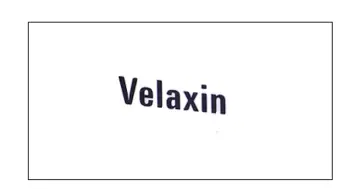 Napis "Velaxin 75" na białym tle.