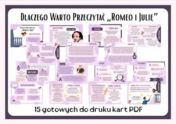 Bohaterowie Romea i Julii: Kapulet, Monteki, Parys, Merkucjo, Tybalt, Julia, Romeo.