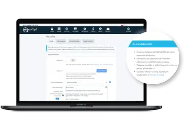 Aplikacja wiadomości SMS pozwala wysyłać masowe kampanie, komunikować się z odbiorcami i planować wysyłki.