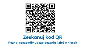 Skanuj kod QR, by poznać szczegóły ubezpieczenia i złożyć wniosek. To szybki assistance midi Uniqa.