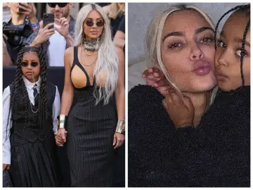 Kim Kardashian i jej córka Chicago West na pokazie mody. Później czułe selfie.