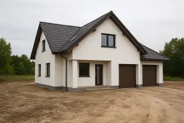 Nowy dom z garażem dwustanowiskowym czeka na odbiór budowy. Co musi być zrobione, by zamieszkać?
