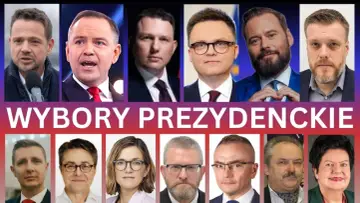 Kiedy wybory prezydenckie w Polsce? Kolaż zdjęć kandydatów, z napisem "WYBORY PREZYDENCKIE".