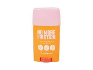 Pomarańczowy sztyft na otarcia "No More Friction" z witaminą E, chroniący uda, palce i pachy.