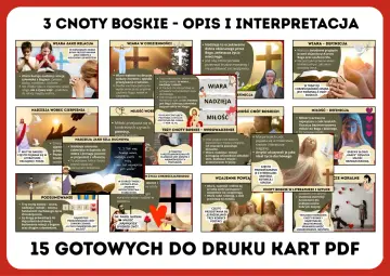 Trzy cnoty boskie: wiara, nadzieja i miłość, jako fundament życia duchowego.