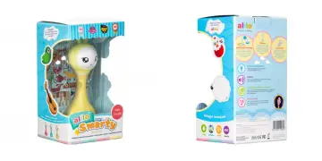 Żółta zabawka alilo Smarty Bunny z polskim językiem, muzyką i identyfikatorem kolorów. Idealna dla dzieci od 0 do 4 lat.