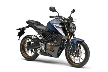 Stylowy, niebieski motocykl Honda CB125R, jeden z najlepszych motocykli 125, idealny do miasta.