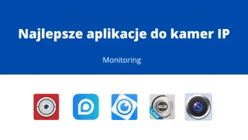 Najlepsze aplikacje do kamer IP. Monitoring przez internet. Ikony aplikacji do monitoringu.