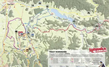 Mapa tras rowerowych i pieszych w Białce Tatrzańskiej. Kotelnica oferuje łatwe trasy, idealne na rodzinne wycieczki.