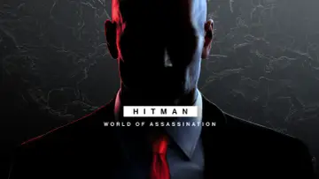 Agent 47 w garniturze, z czerwonym krawatem, na tle mapy świata. To zapowiedź najnowszego Hitmana.