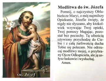Św. Józef z Dzieciątkiem Jezus, modlitwa do św. Józefa za rodzinę.