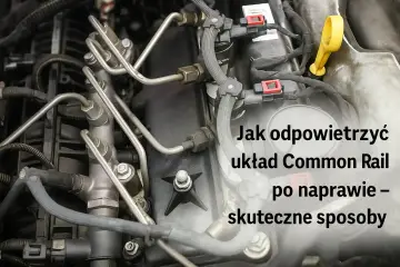 Silnik Common Rail z widocznymi przewodami paliwowymi. Poradnik: jak odpowietrzyć układ paliwowy po naprawie.