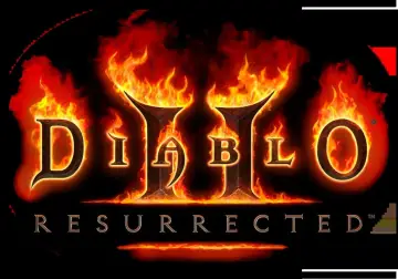 Płomienie otaczają logo Diablo 2 Resurrected, zapowiadając powrót kultowych diablo 2 postacie.