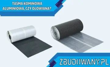Dwie rolki taśmy kominowej aluminiowej, jedna z folią ochronną, druga rozwinięta.