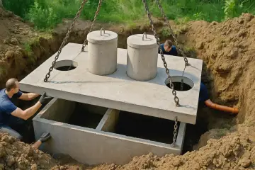 Montaż betonowego szamba. Zastanawiasz się, ile kosztuje zrobienie szamba? To ważna inwestycja w infrastrukturę domu.