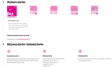 T-Mobile oferta dla przenoszących numer: startery z pakietami GB i rozmów bez limitu. Wybierz swój starter i aktywuj go.