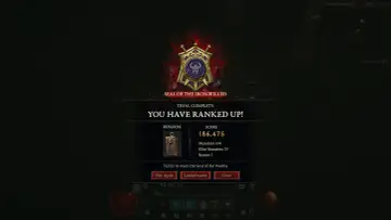 Wynik 186,475 w diablo 4 demo. Ukończono próbę, awansowano! Pokonano 694 potwory, 39 elitarnych i 5 bossów.