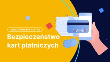 Bezpieczeństwo kart płatniczych: karta debetowa na tle stosu banknotów i monet, symbolizująca bezpieczne bankowanie.