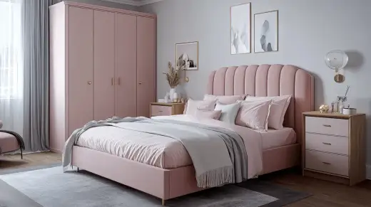 Schlafzimmer Altrosa & Grau - So wirkt es ruhig & modern