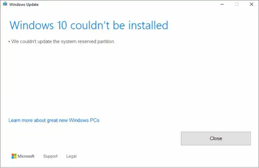 Partycja zarezerwowana Windows: Napraw błąd aktualizacji raz na zawsze