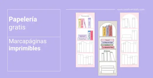 Marcapáginas imprimibles para clase: Diseños que SÍ se usan