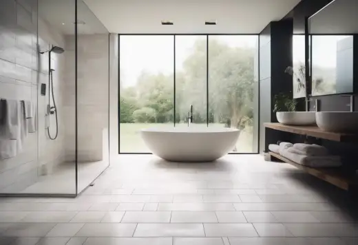 Sol de salle de bain - carrelage, vinyle ou béton ciré ?