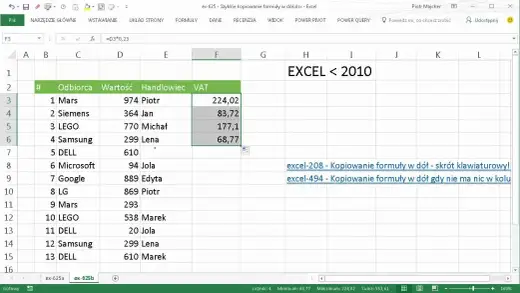 Jak skopiować formuły w Excelu - proste metody bez błędów