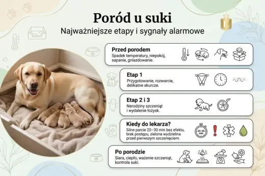 Poród psa - jak rozpoznać etapy i kiedy jechać do weterynarza