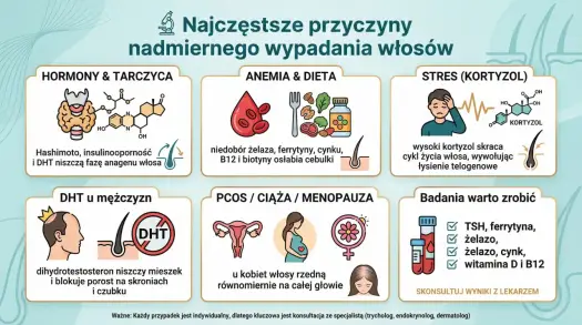 Wypadanie włosów - najczęstsze przyczyny i co naprawdę pomaga