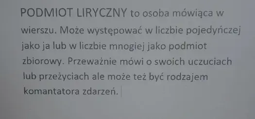 Podmiot liryczny: kim jest i jak go rozpoznać w wierszu?