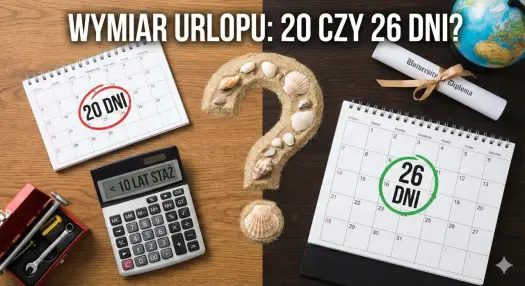 Urlop 20 czy 26 dni - Wykształcenie a staż pracy w Kodeksie