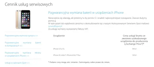 Wymiana baterii w iSpot - Ile kosztuje i jak długo trwa naprawa?
