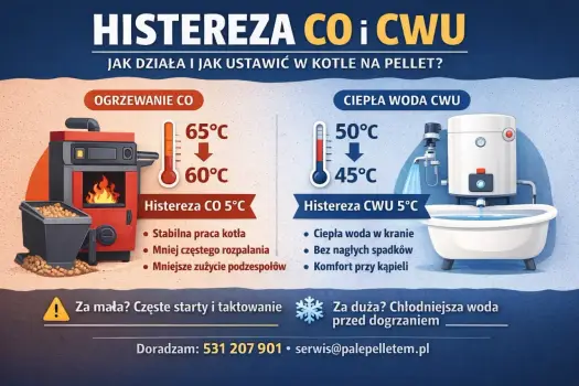 Jak ustawić histerezę pieca na pellet? Poradnik krok po kroku