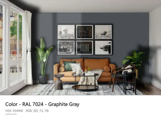 RAL 7024 - Jaki to kolor? Sprawdź, z czym łączyć grafitową szarość