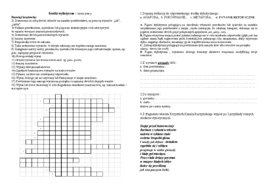 Środki stylistyczne klasa 8 - Jak rozpoznać i zdać sprawdzian?